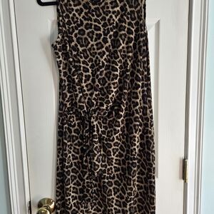 Michael Kors Animal Print Midi Dress